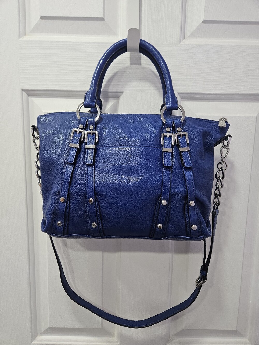 Michael Kors Cobalt Blue Crossbody Satchel - Picture 13 of 15
